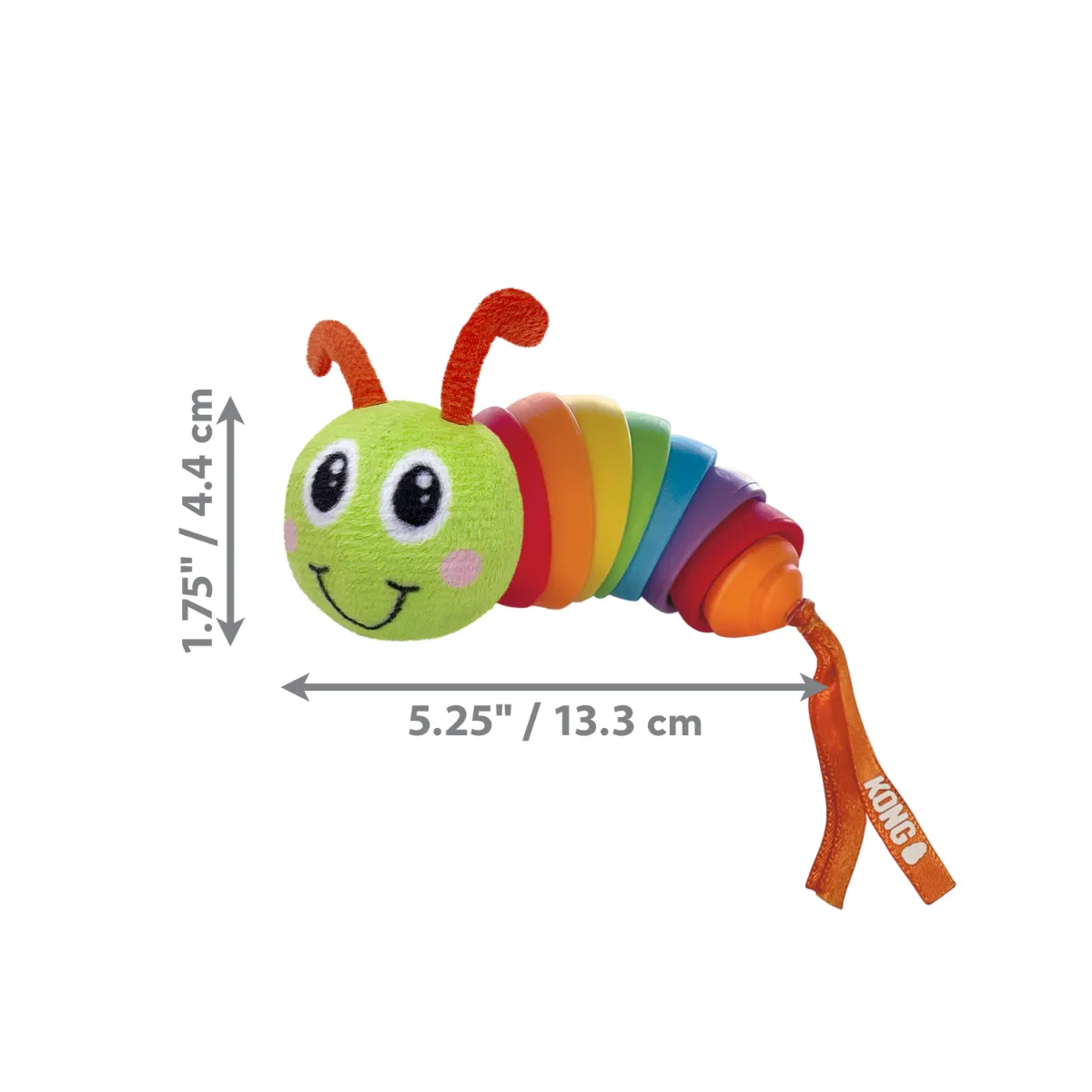 Kong Bat-a-Bout Clackz Caterpillar Cat Toy