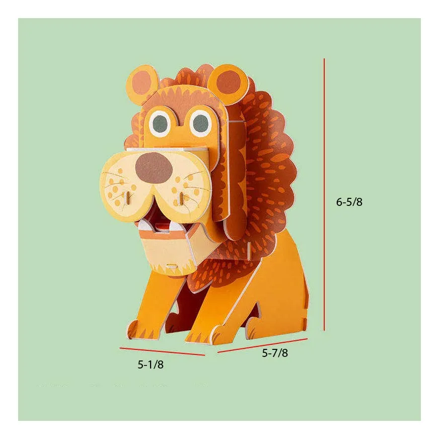 Lion 3D Puzzle |Fits Perfectly In the Bottom of a Box!