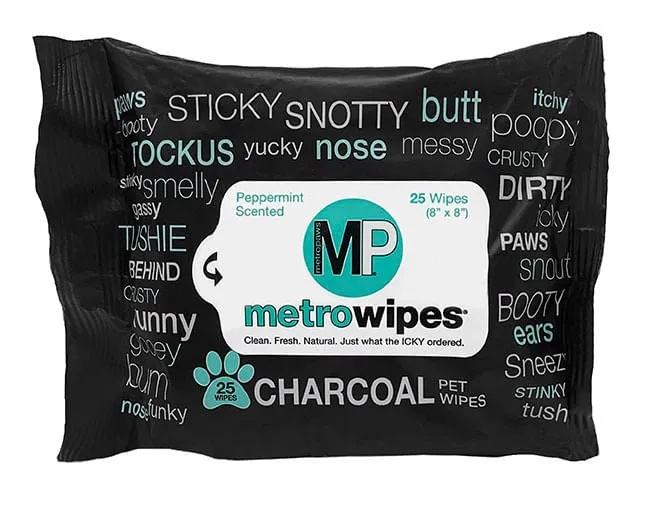 Metro Wipes Charcoal Peppermint Pet Wipes