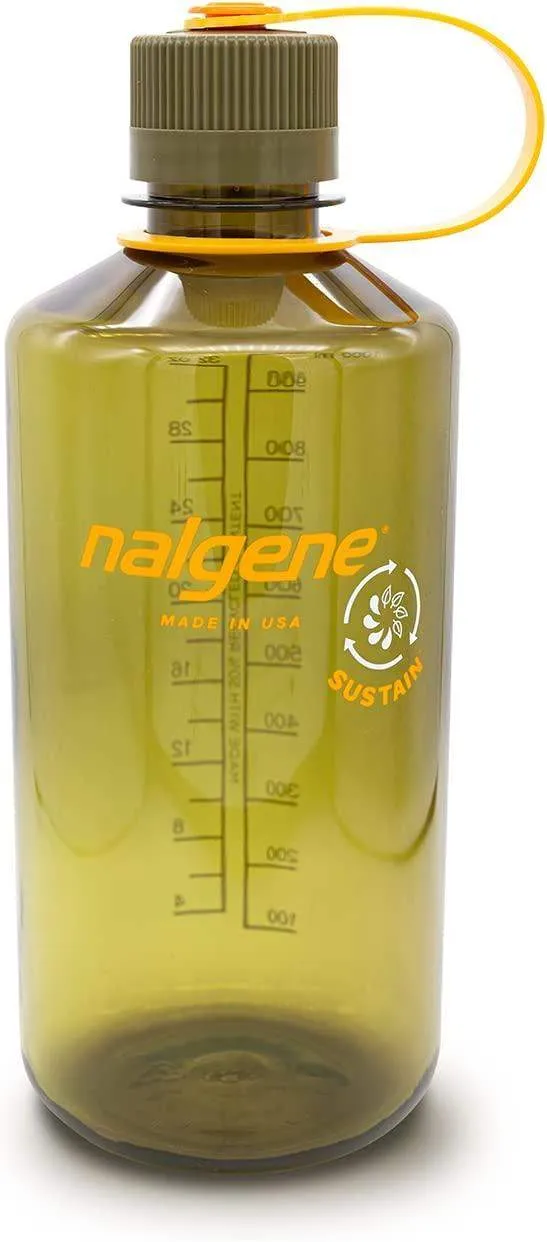 Nalgene Narrow Mouth 32oz Tritan Plastic Water Bottle, 32 Ounce