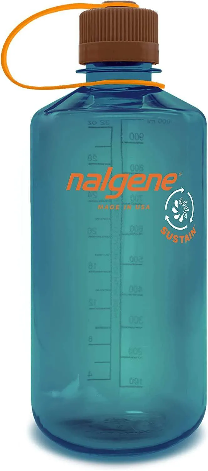 Nalgene Narrow Mouth 32oz Tritan Plastic Water Bottle, 32 Ounce