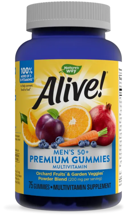 Nature's Way Alive Premium Men's 50  Gummy Multivitamin