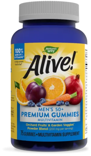 Nature's Way Alive Premium Men's 50  Gummy Multivitamin