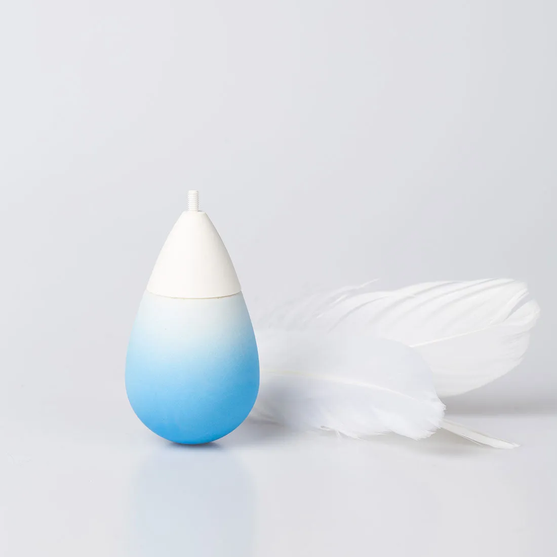 Pidan Roly Poly Feather Teaser Cat Kitten Pet Tumbler Interactive Toy Bell - blue