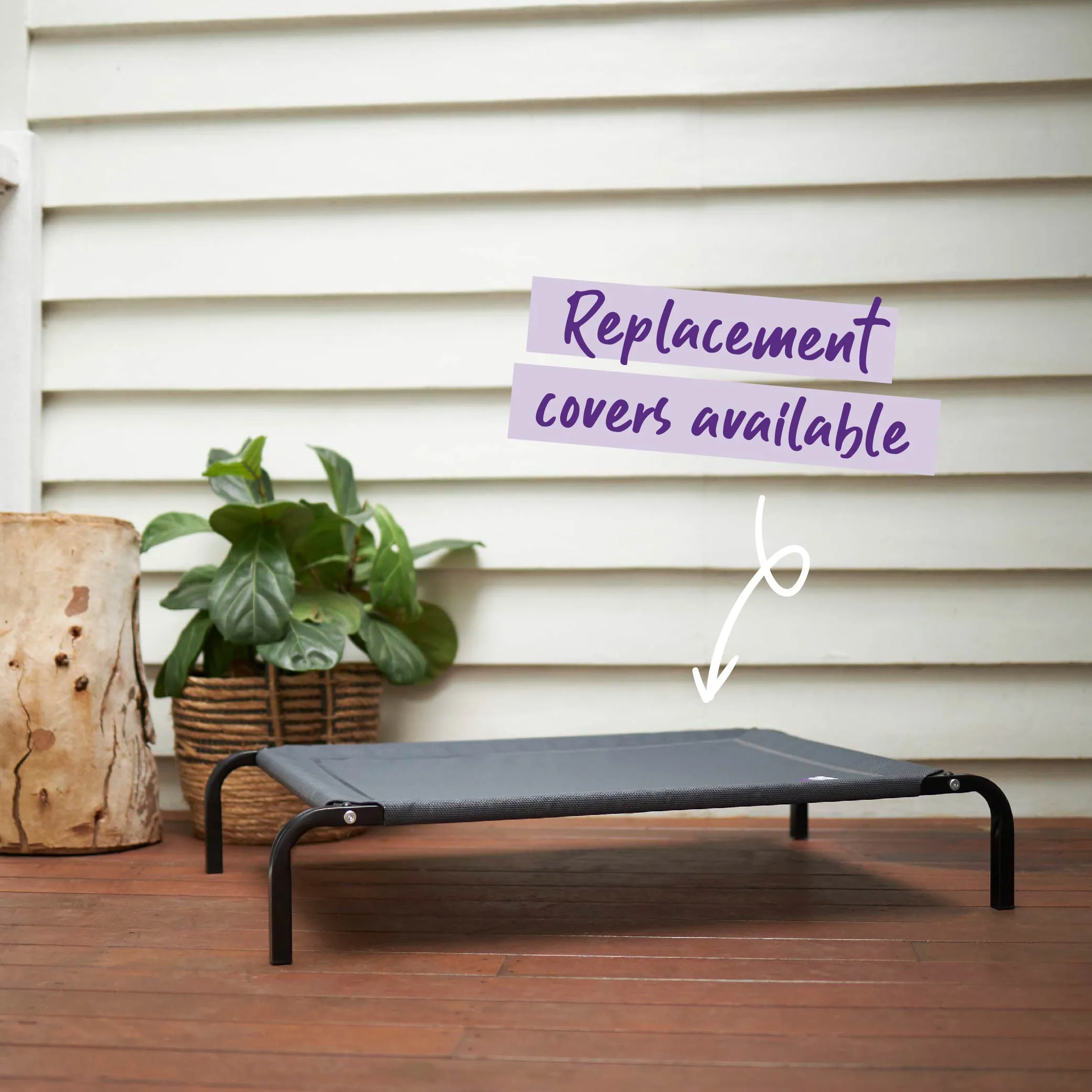 Premium Outdoor Dog Bed - Charcoal