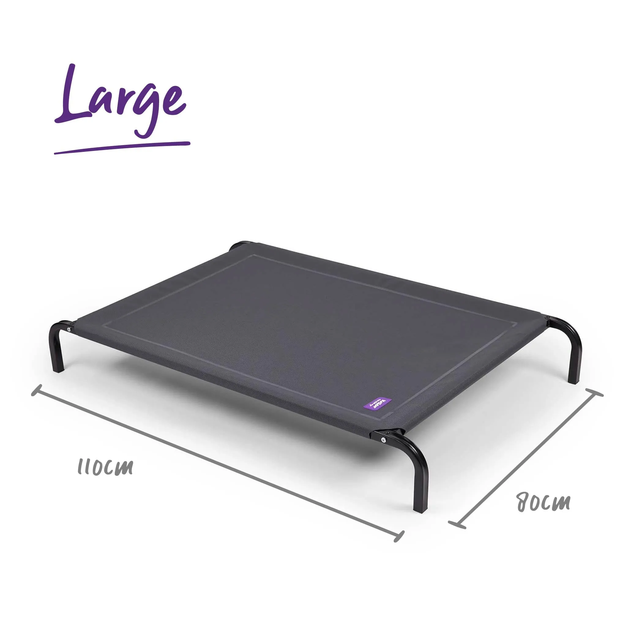 Premium Outdoor Dog Bed - Charcoal