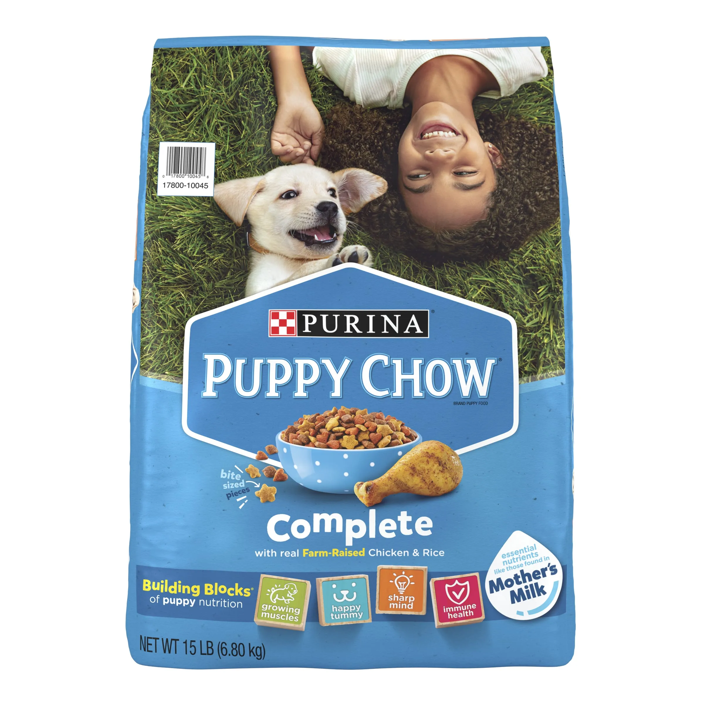 Purina Puppy Chow Large Breed Chicken Flavor Formula Dry Dog Food, 32-lb - 01780014918