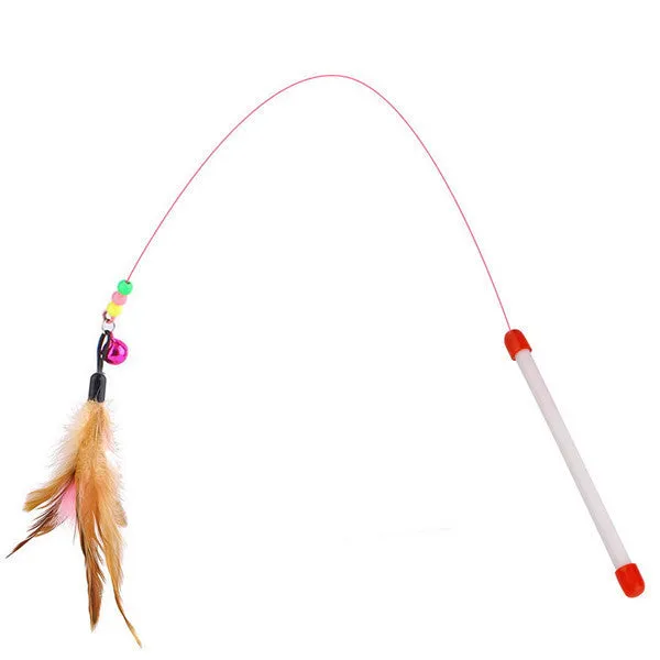 Steel Wire Feather Teaser Wand