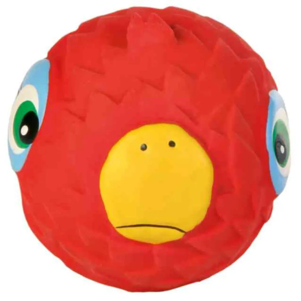 Trixie Animal Faces Latex Ball Toy for Dogs (Red)