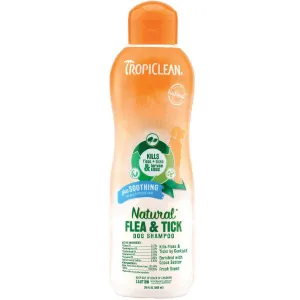 Tropiclean Natural Flea & Tick Soothing Shampoo for Dogs (20 oz)
