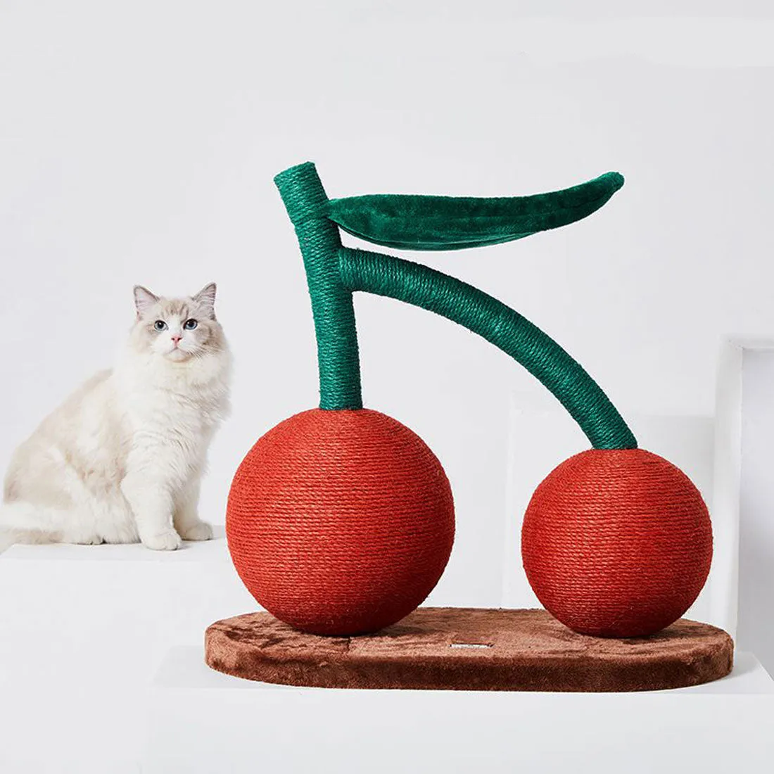Vetreska Cat Kitten Scratcher Double Cherry Tree Climbing Scratching Board Gym
