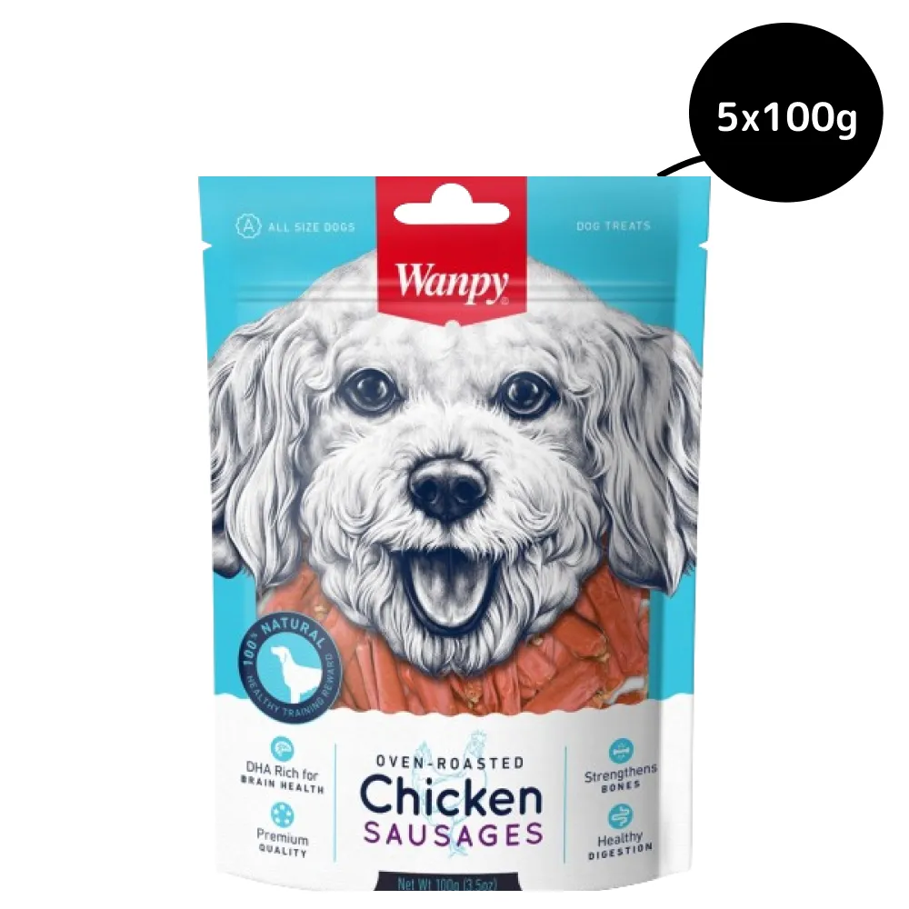 Wanpy Oven Roasted Chicken Sausages Dog Treats
