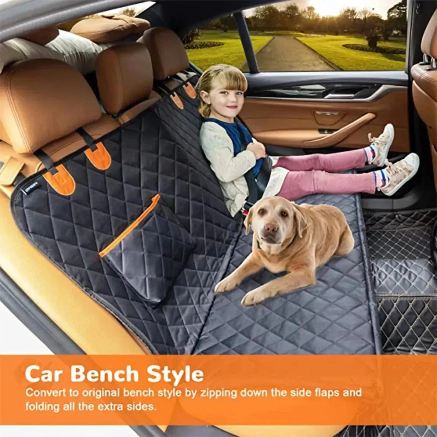 Waterproof Dog Car Seat Cover Hammock with Ultimate Protection & Comfort