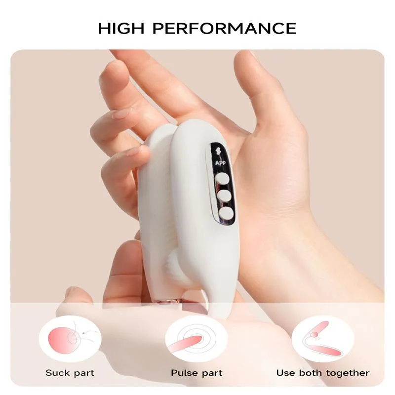 White Series Antibacterial -Magic Cannon Remote Suction & Shock Bang